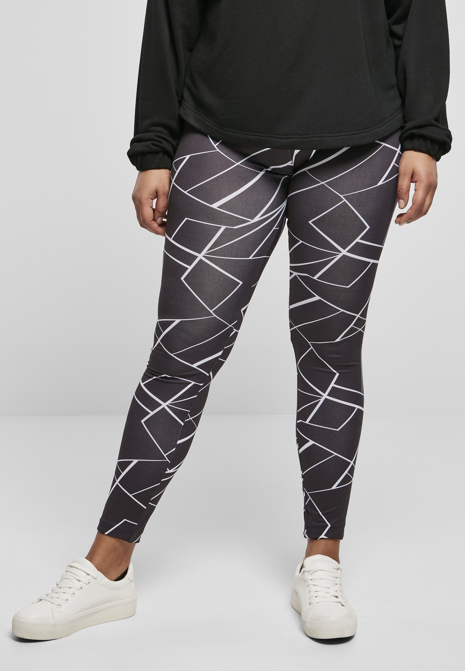 (1-tlg) AOP CLASSICS URBAN black Leggings Leggings Ladies Damen geometric