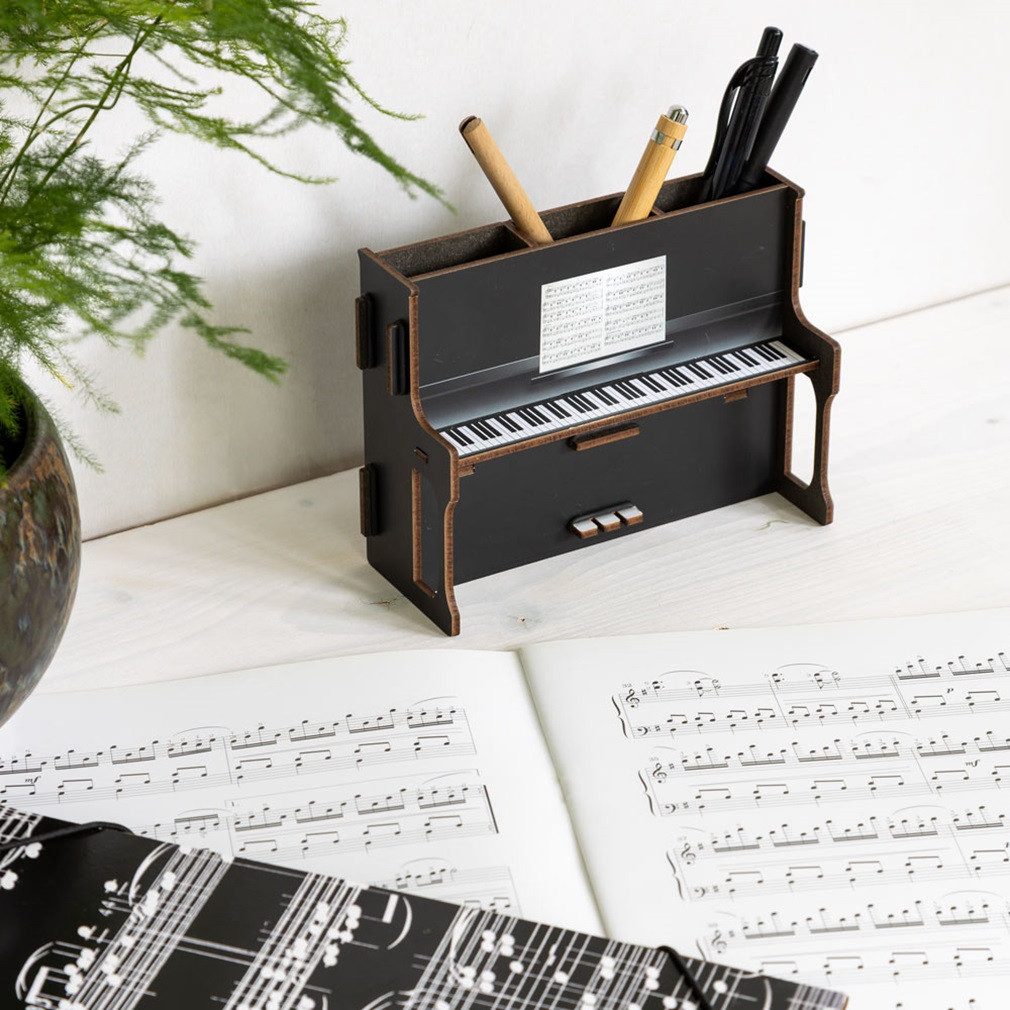 WERKHAUS® Organizer Werkhaus Stiftebox Klavier Schwarz Stiftehalter Stifteköcher PP8601