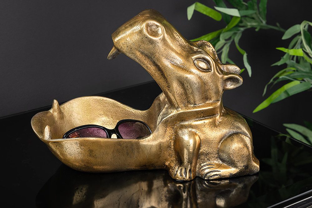 riess-ambiente Dekoschale HIPPO 30cm messing gold · Schmuckschale aus Metal günstig online kaufen