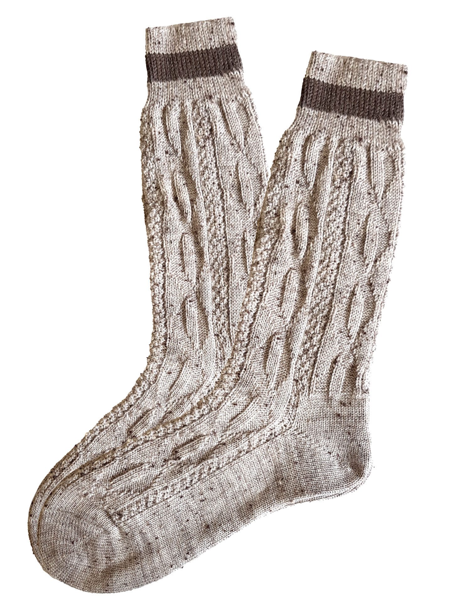 Moschen-Bayern Trachtensocken Trachtensocken Shopper Trachtenstrumpf Trachtenstümpfe Wollsocken (1 Paar) Zopfmuster