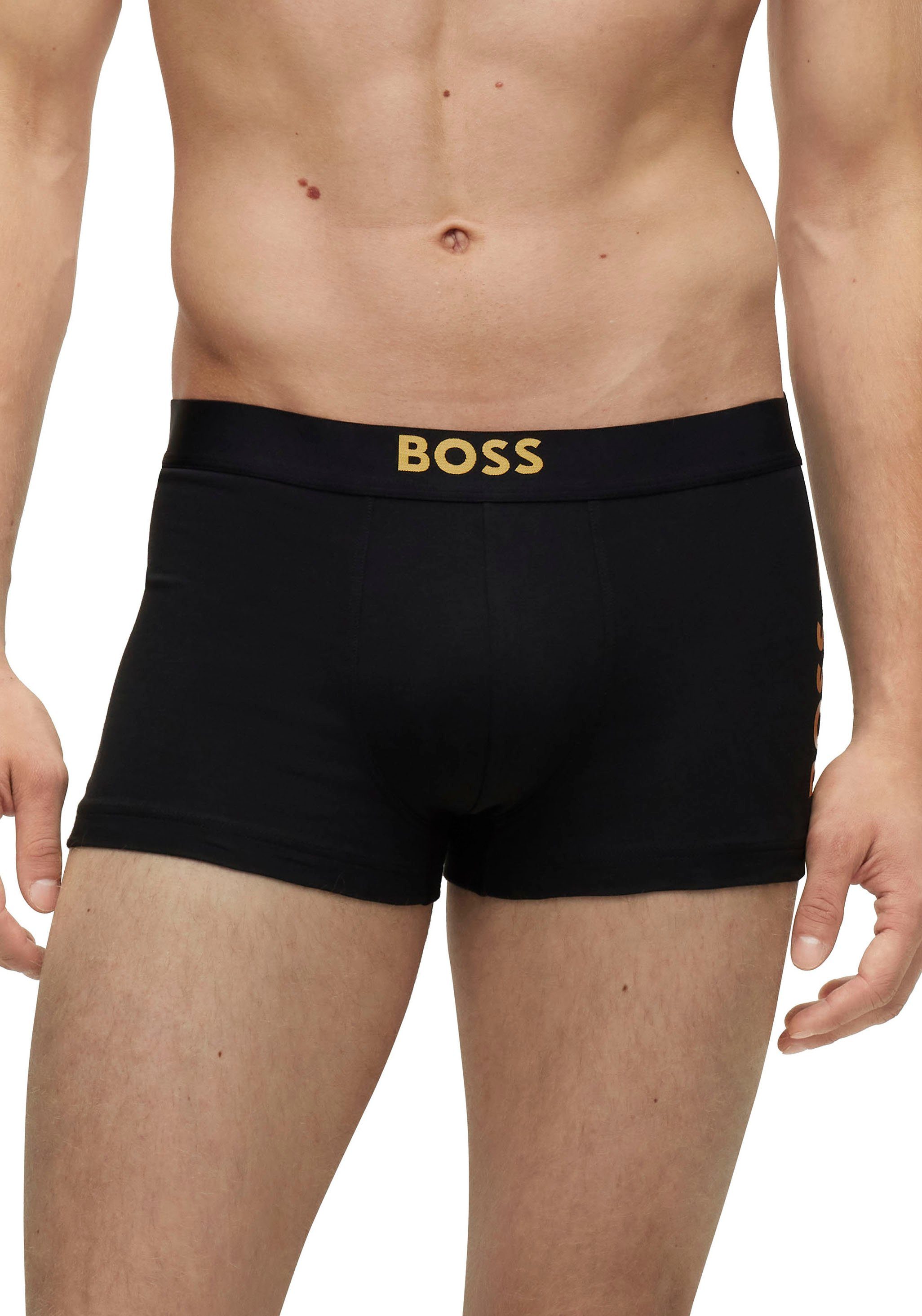BOSS Herren Boxershorts Trunk 24 Logo – Klassische Unterwäsche Aus Weichem Material