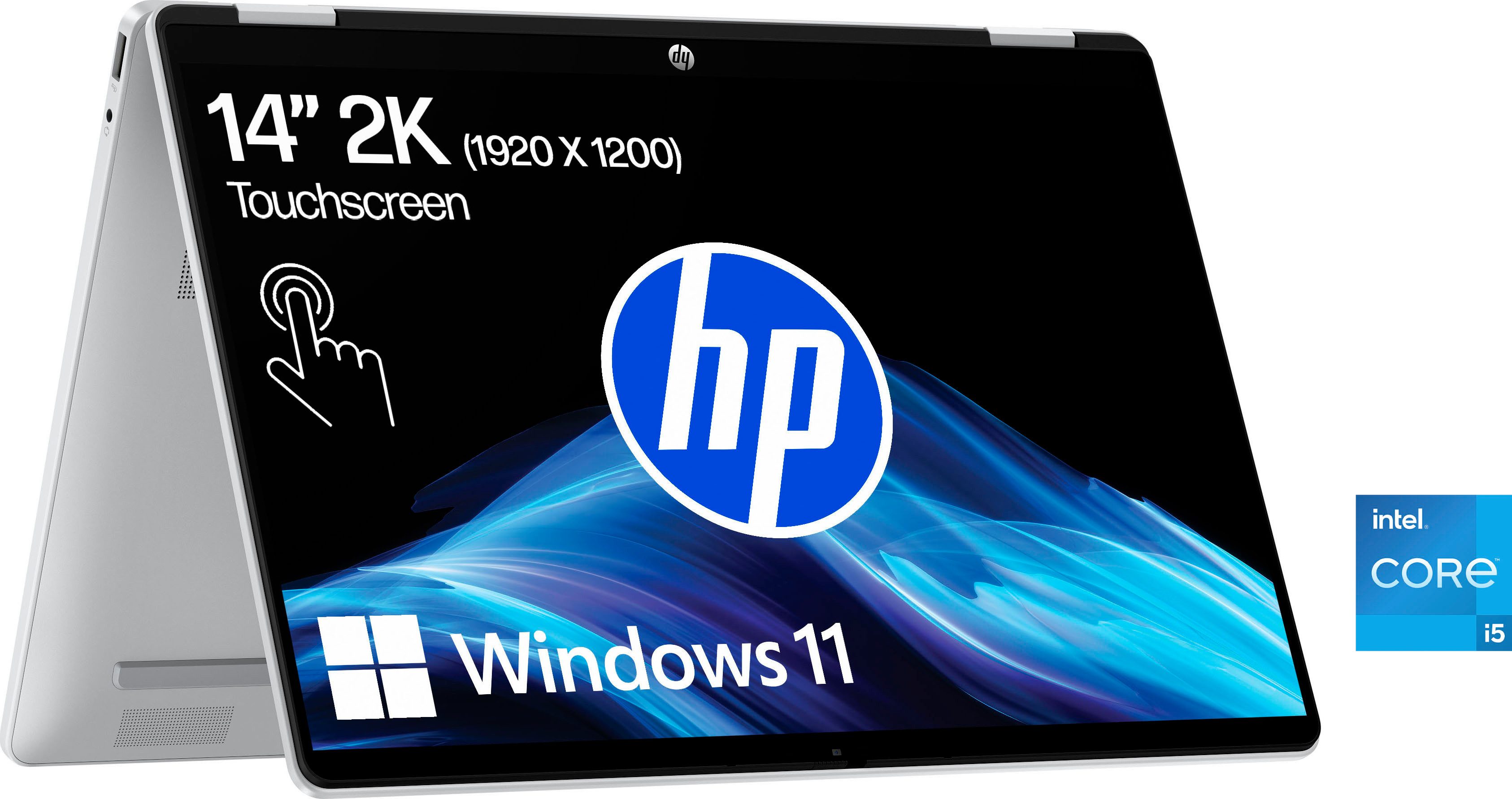 HP OmniBook 5 Flip Convertible Notebook (35,6 cm/14 Zoll, Intel Core i5 1334U, Iris Xe Graphics, 8 GB, 512 GB SSD)