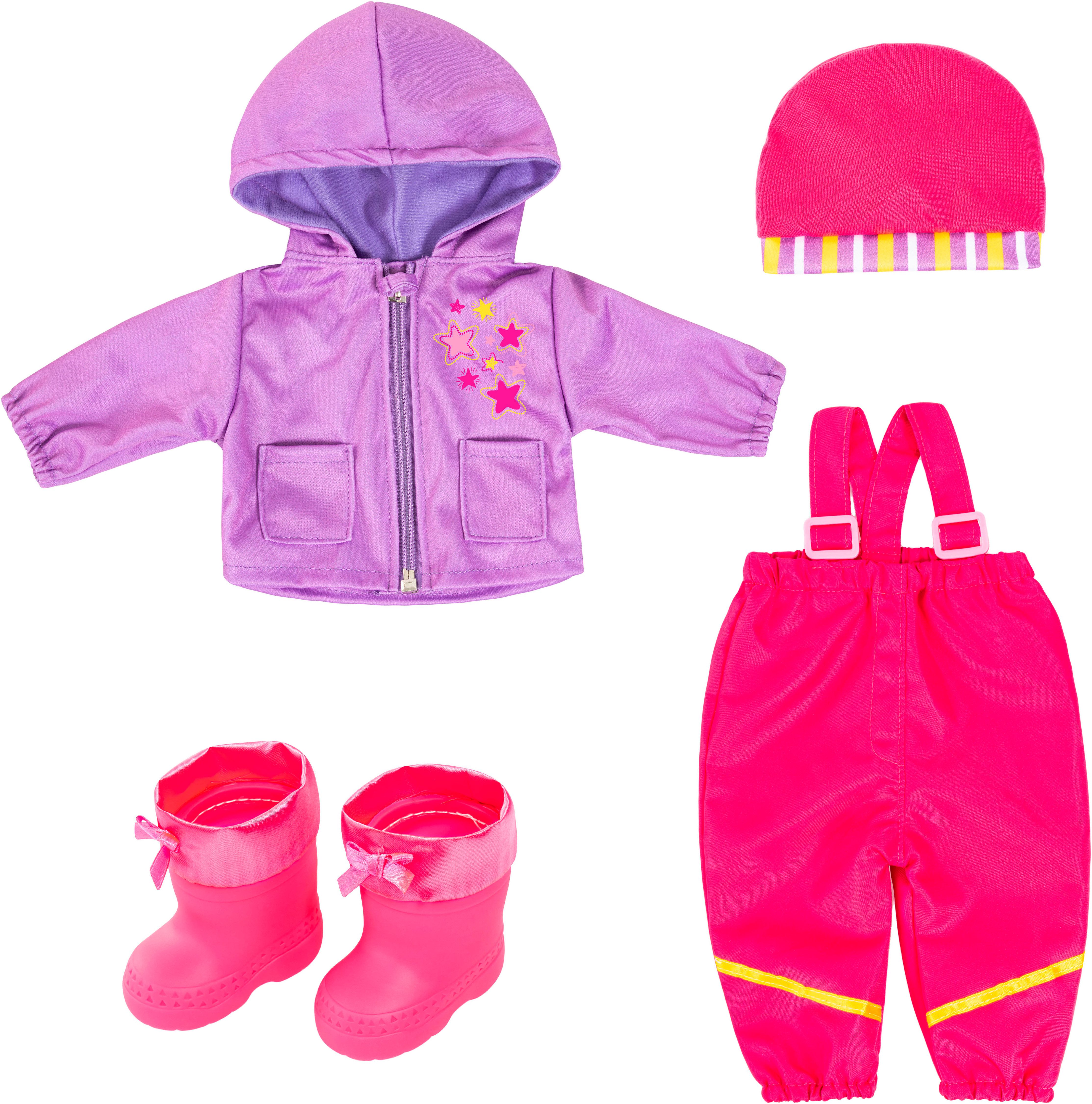 Bayer Puppenkleidung Regen-Set pink/lila (Set, 4-tlg) günstig online kaufen