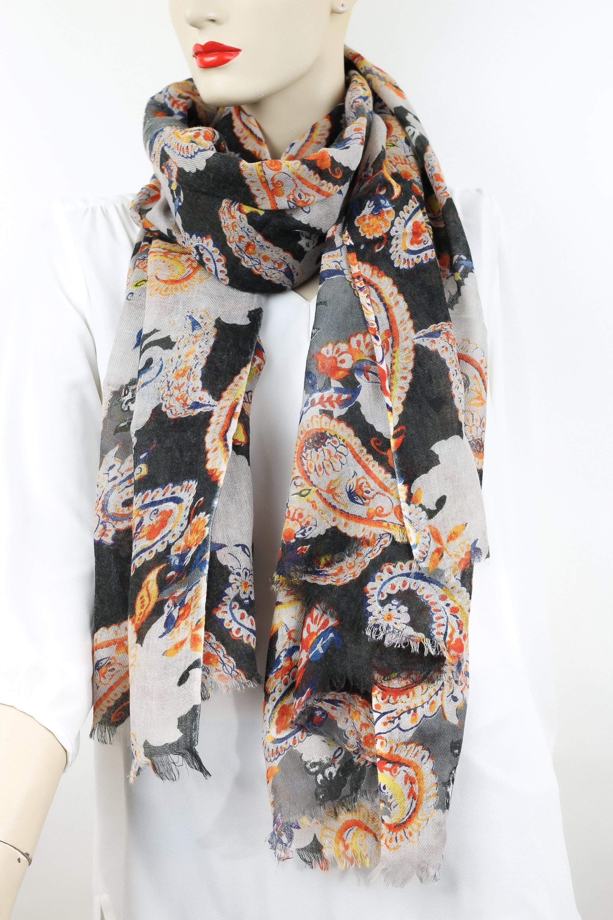 COLLEZIONE ALESSANDRO Modeschal Kaschmir Paisley, (1-St), aus softem Kaschmir-Mix