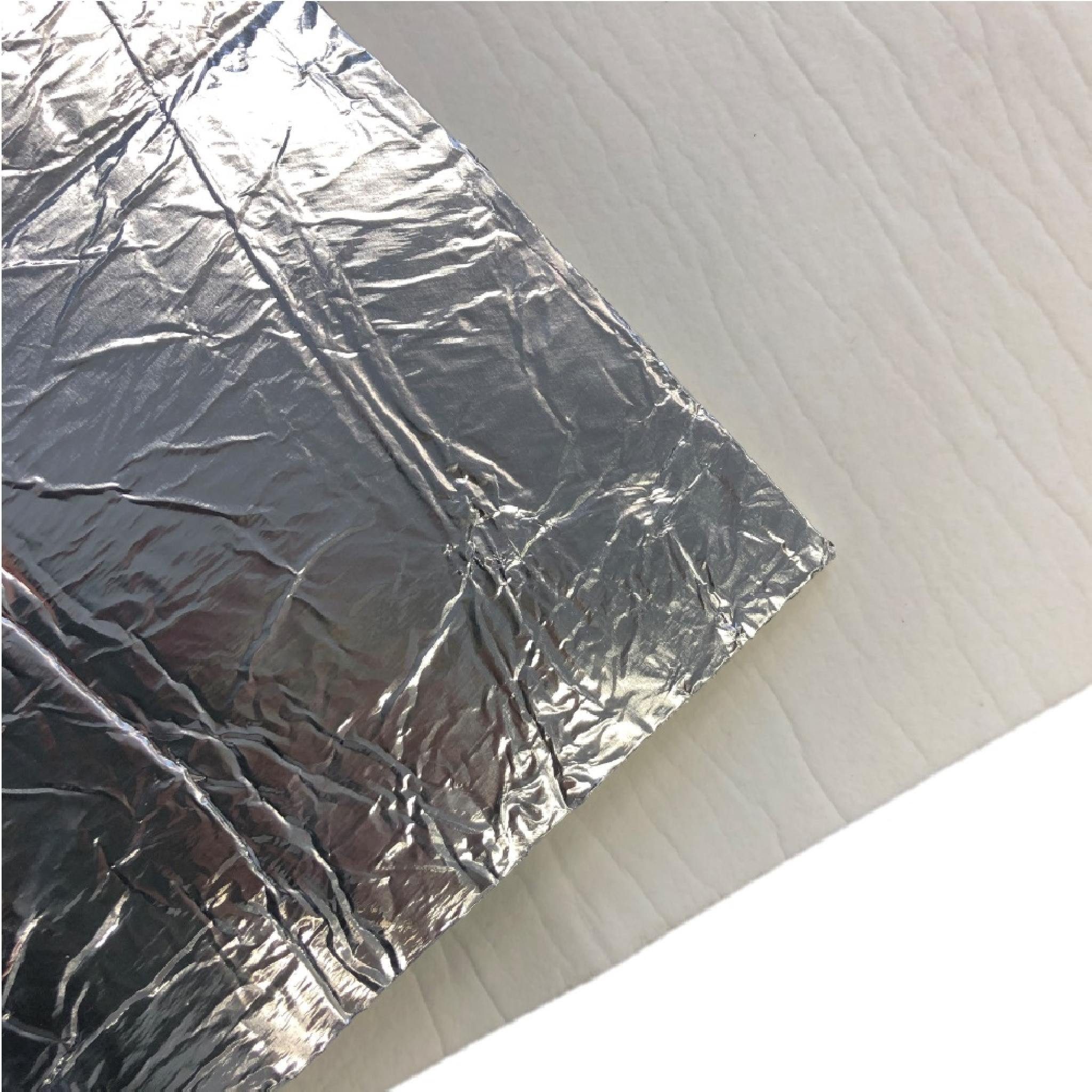 Feuerfest 123 GmbH Glasgewebematte Keramikfaserpapier 5 mm Stärke 1200 x 1000 mm mit Alubeschichtung
