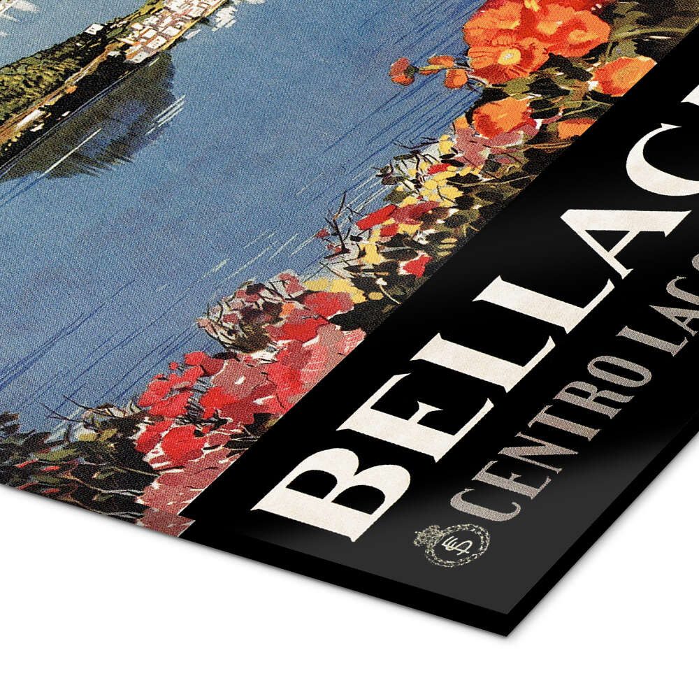 Posterlounge Wandbild Italien - Bellagio, Vintage Travel Collection, erhältlich als Poster, Leinwandbild, Wandsticker oder Acrylglasbild