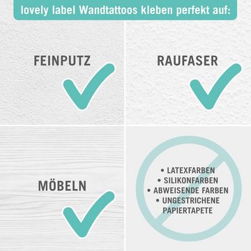 lovely label Wandsticker Waldtiere im Tipi Land mint/petrol/beige - Wandtattoo Kinderzimmer Deko