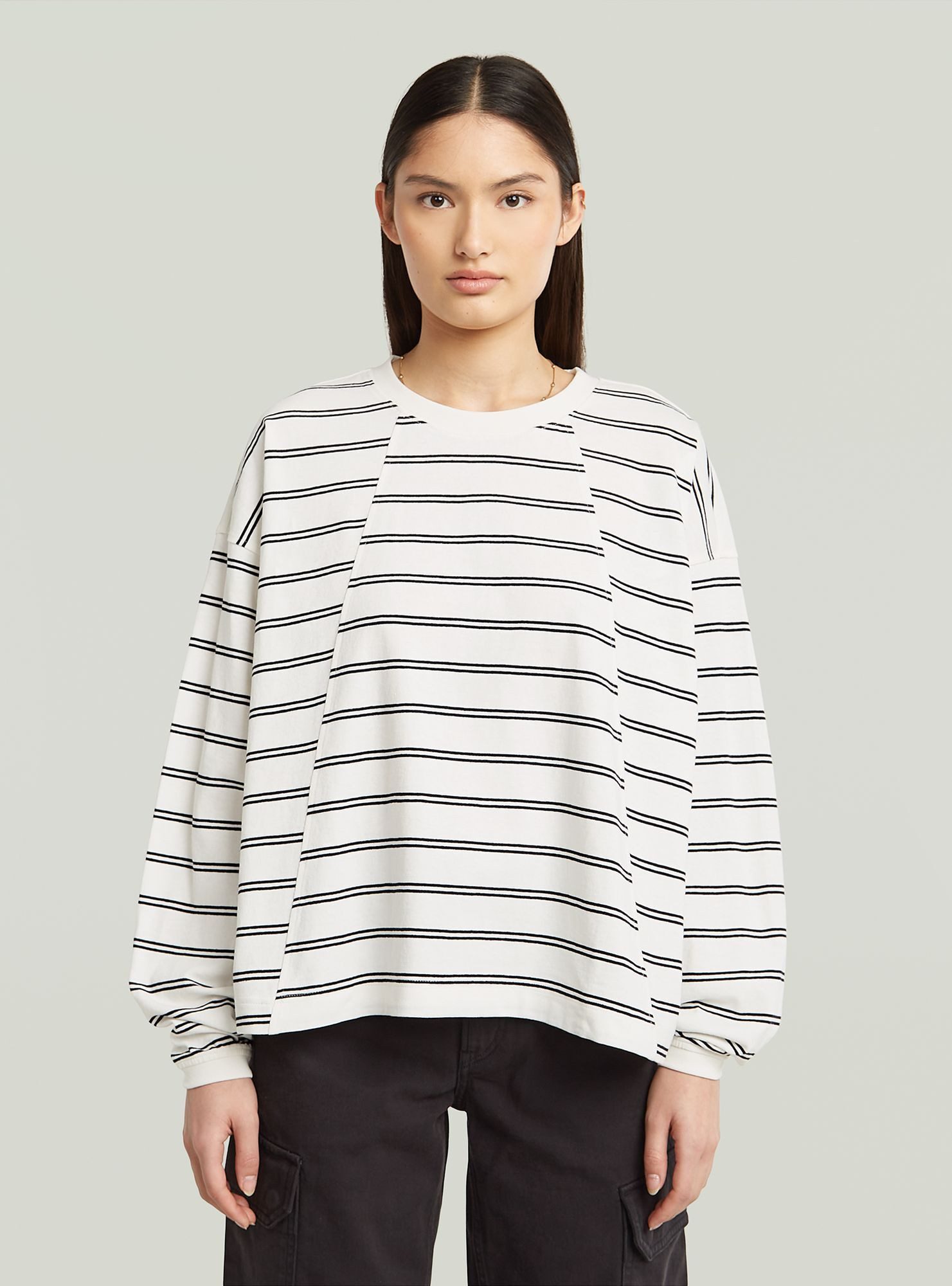 G-STAR T-Shirt A-Line Stripe Oversized T-Shirt