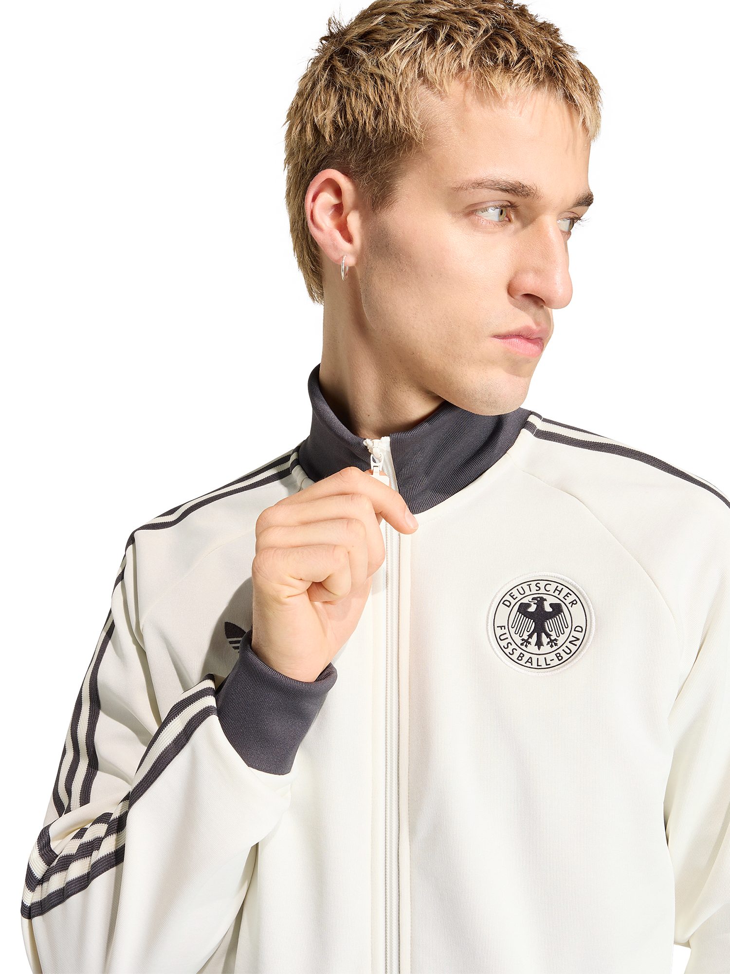 adidas Performance Sweatshirt FC Bayern München, Trainingstop Originals DFB, Herren, Off white – Bild 4 von 5