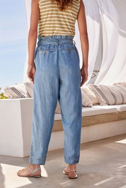Next Tapered-fit-Jeans Hose aus Loycell/Leinen im Tapered Fit mit Gürtel (1-tlg)