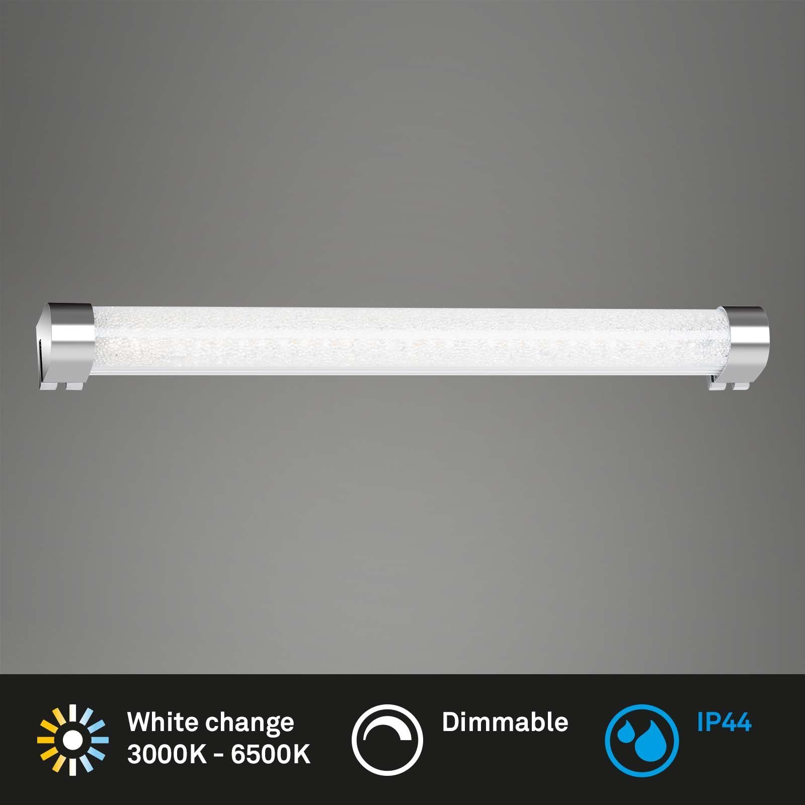 35cm LED-Leuchtmittel Spiegelleuchte Chrom LED Briloner Kristalleffekt IP44 Knus 8W