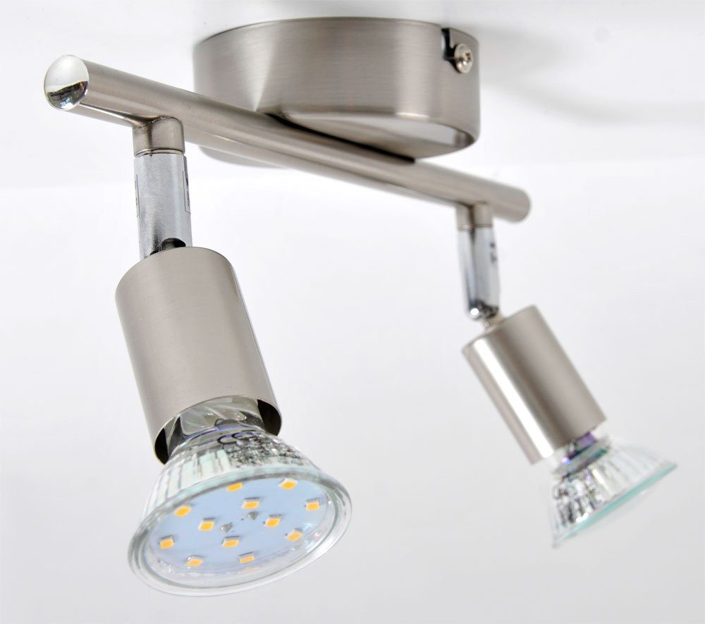 etc-shop LED Deckenspot, Leuchtmittel inklusive, Bewegliche Leuchte Decken Warmweiß, Wand LED Set Strahler Spots Lampe 2er