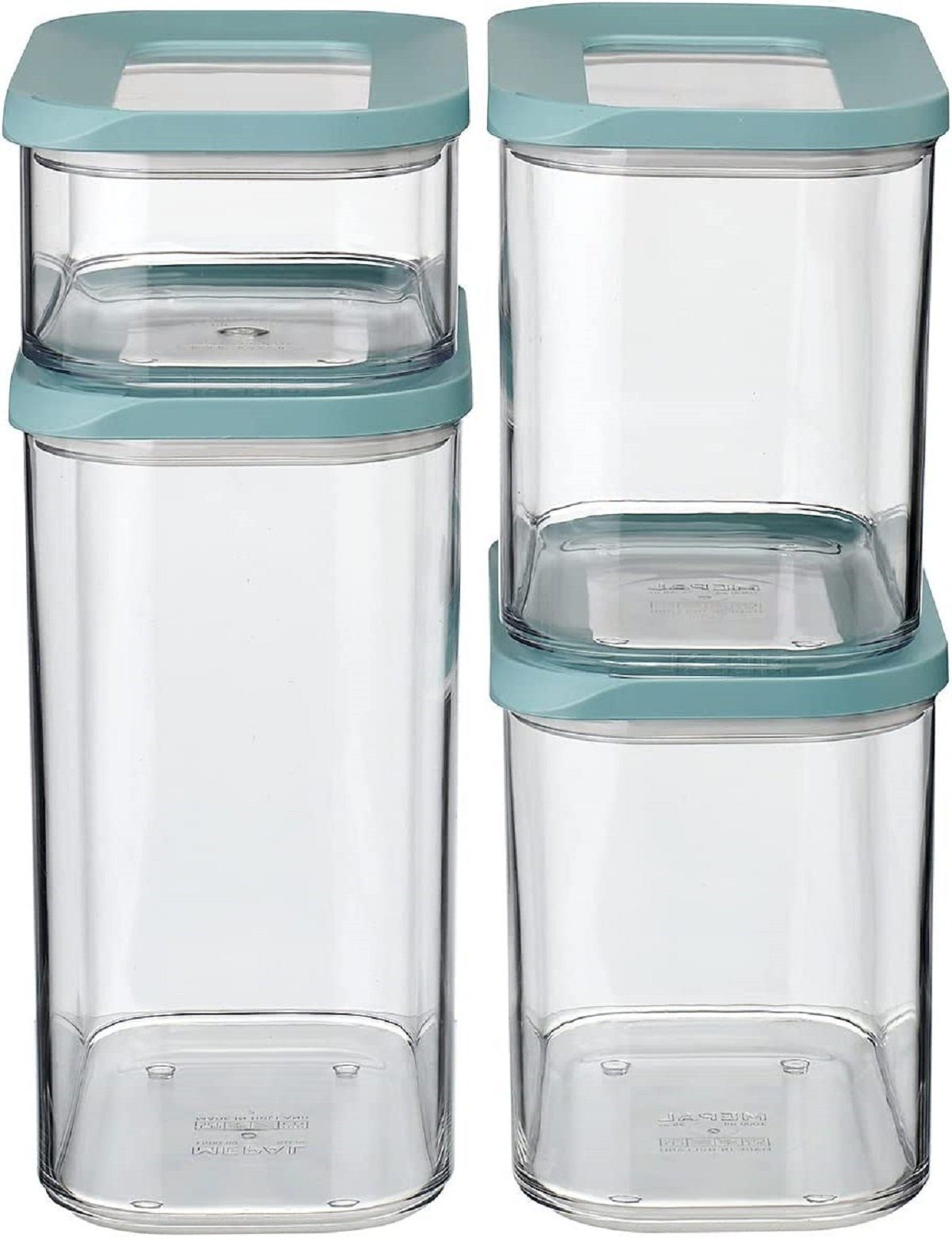 Vorratsdose Dosen Set Modula 4-teilig Nordic green, transparent