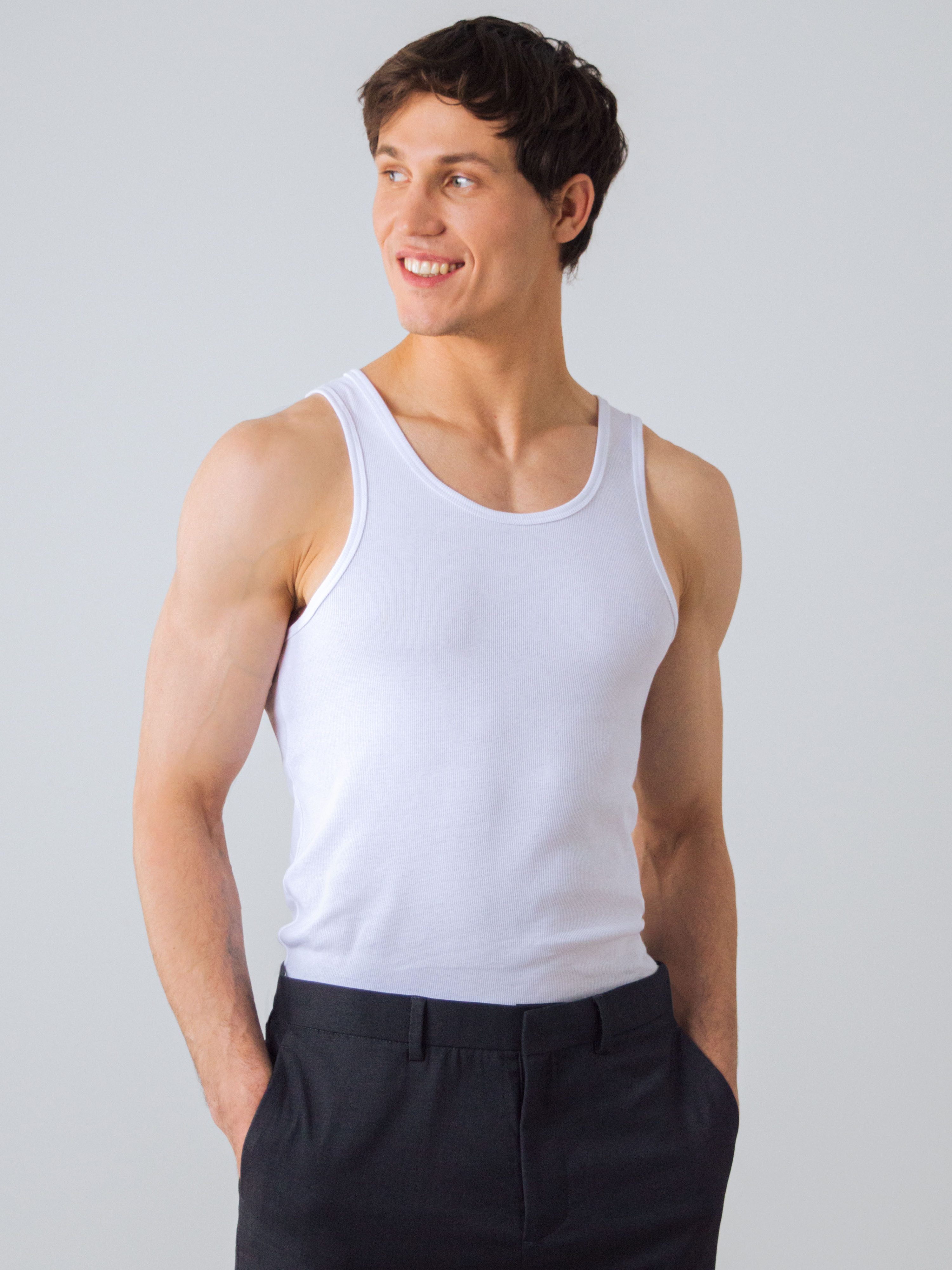 HONEST BASICS Ripptanktop Stretch-Rippstoff