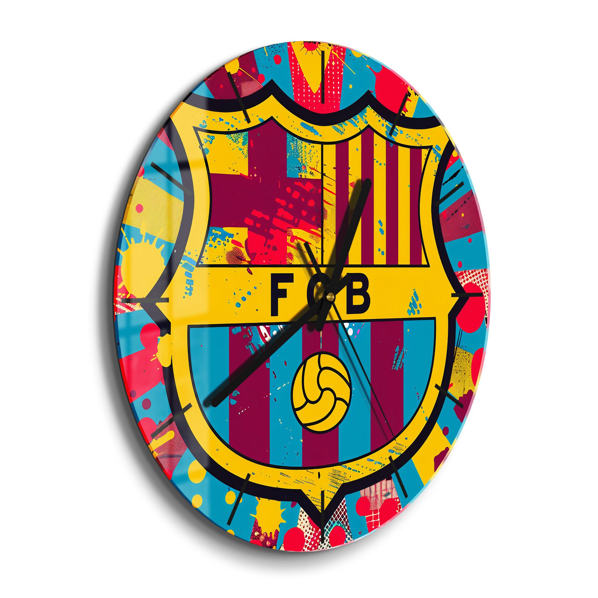 DEQORI Wanduhr 'Wappen FC Barcelona' (Glas günstig online kaufen