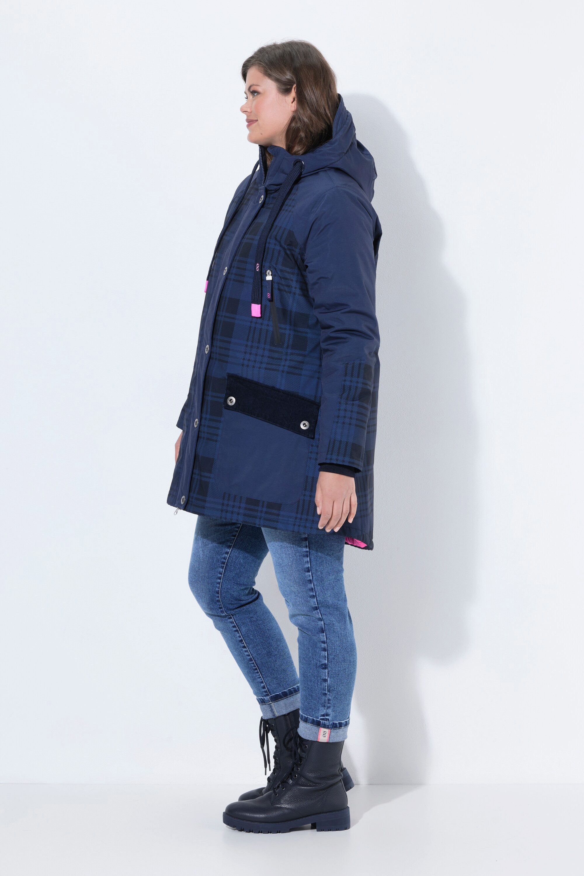 Laurasøn Funktionsjacke Karo-Funktionsjacke Kapuze – Bild 4 von 4