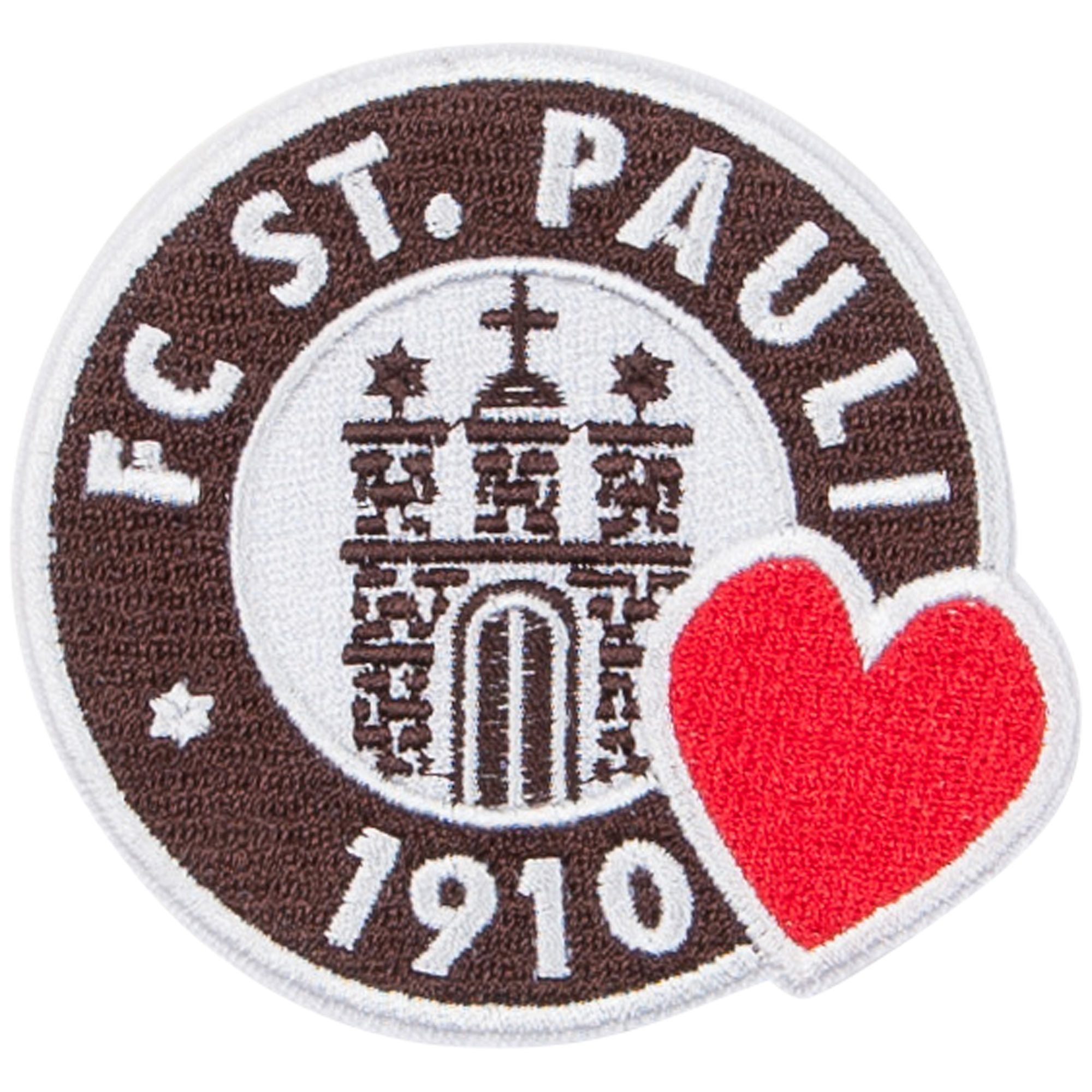 FC St. Pauli Aufnäher FC St. Pauli - Aufnäher Logo Herz, Baumwolle