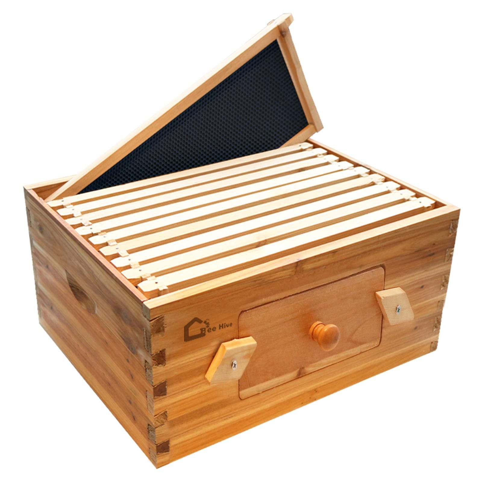 GarveeMore Nistkasten 10 Rahmen Langstoth Tiefbrot Bienenstock Box