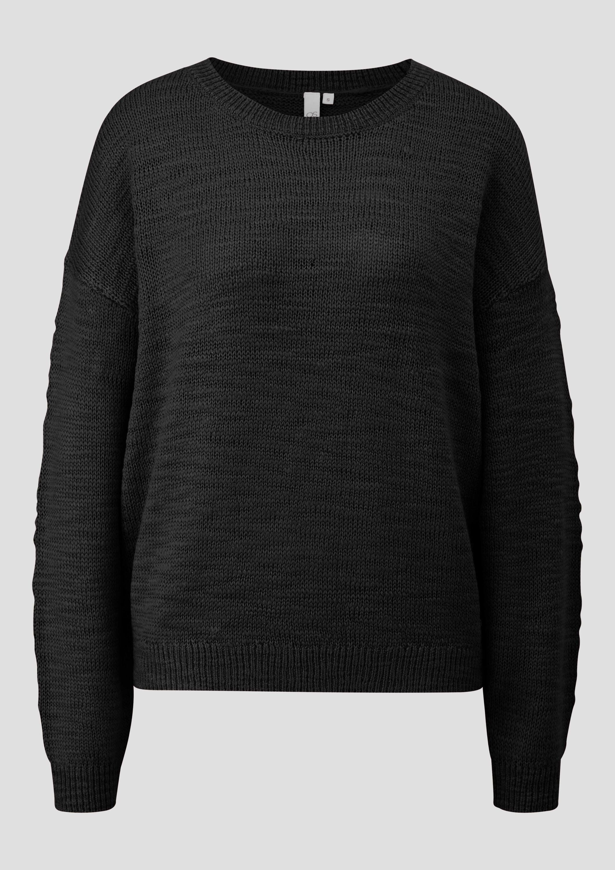 QS Longpullover Strickpullover Strickpullover mit Strukturmuster