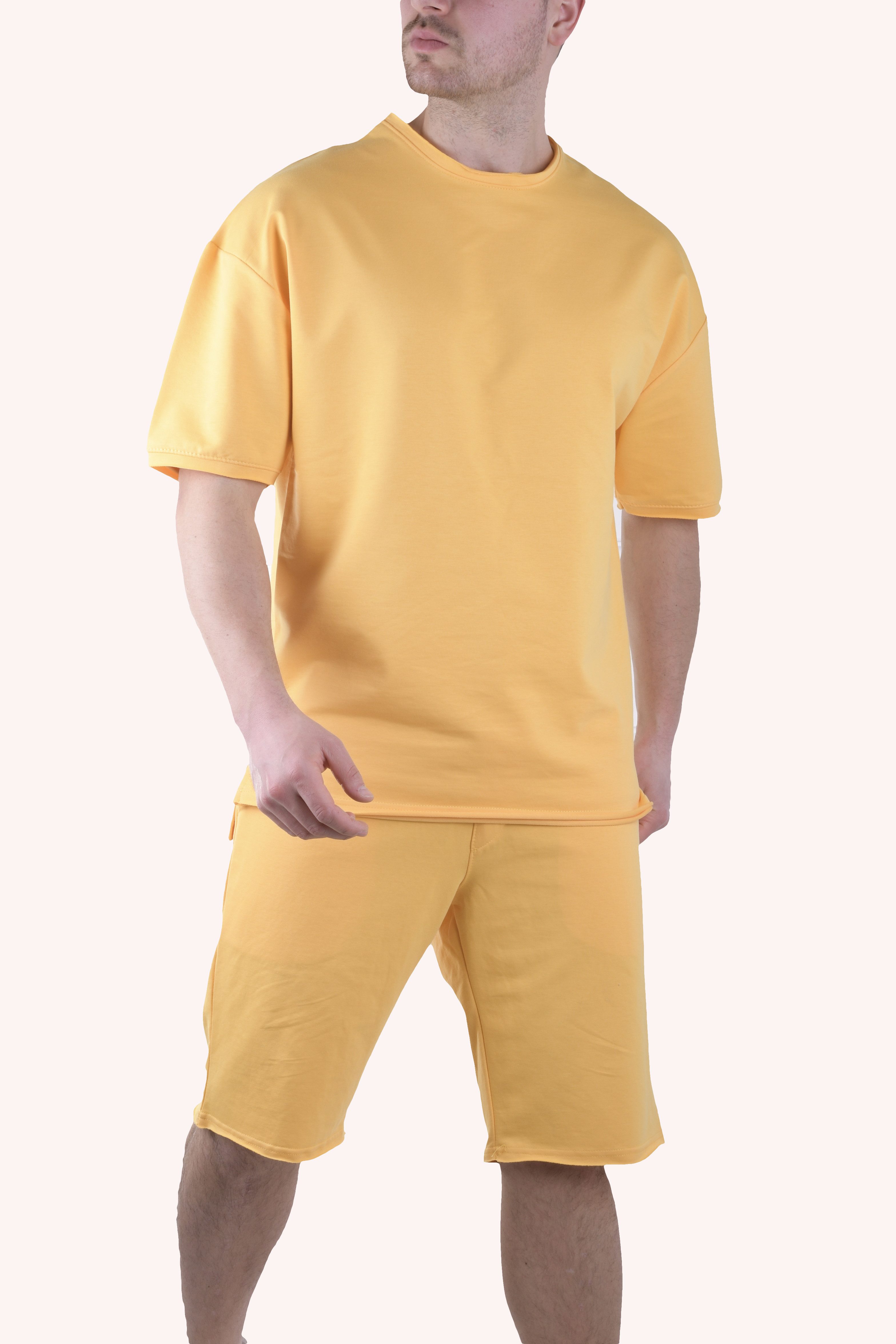 Megaman Jeans Freizeitanzug Herren Outdoor Sportanzug Freizeitanzug Trainingsanzug Fitness (Spar-Set, Hose mit T-Shirt), Bestehend aus Hose und T-Shirt