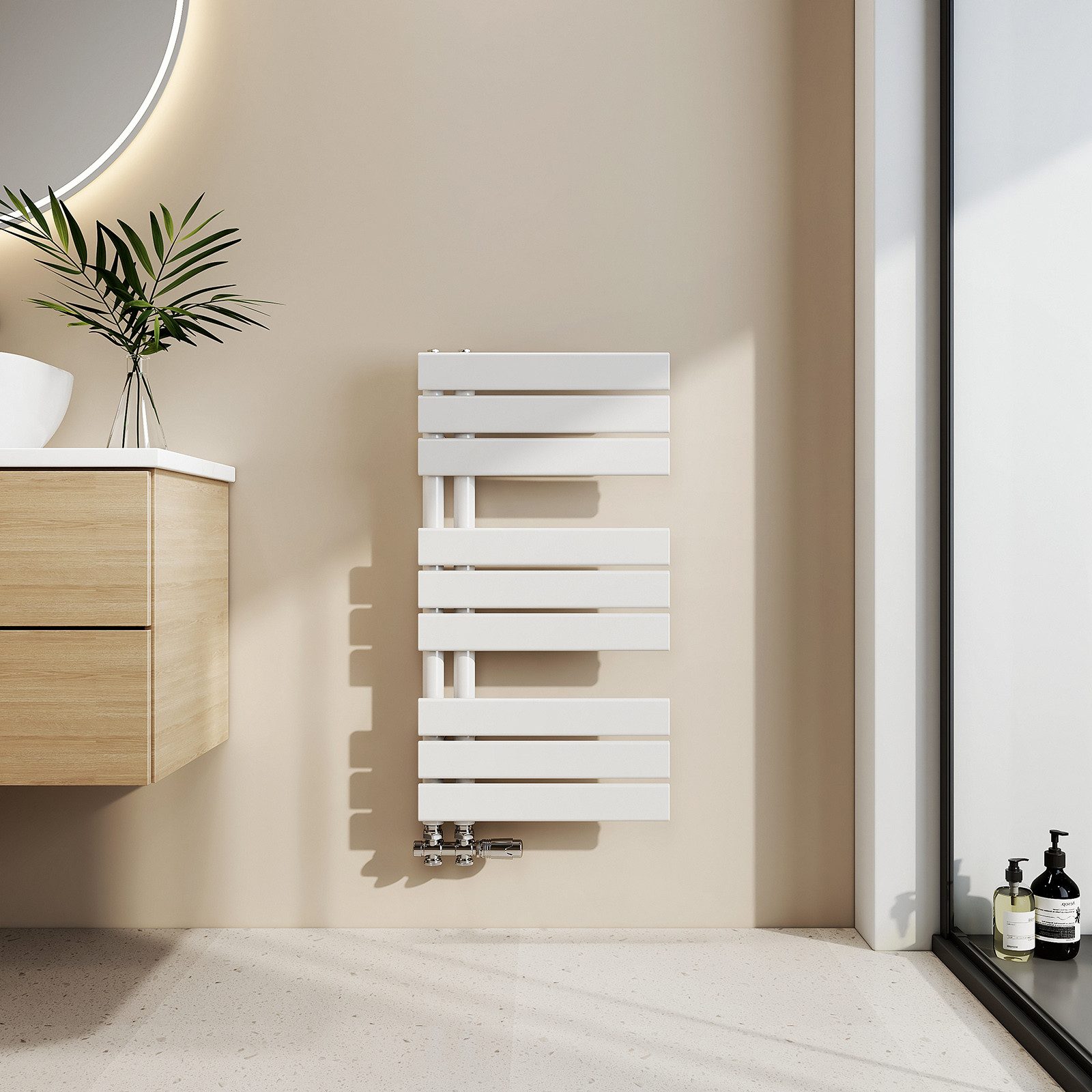 EMKE Badheizkörper Flach Paneelheizkörper Handtuchtrockner, 342W für 3qm Ra günstig online kaufen