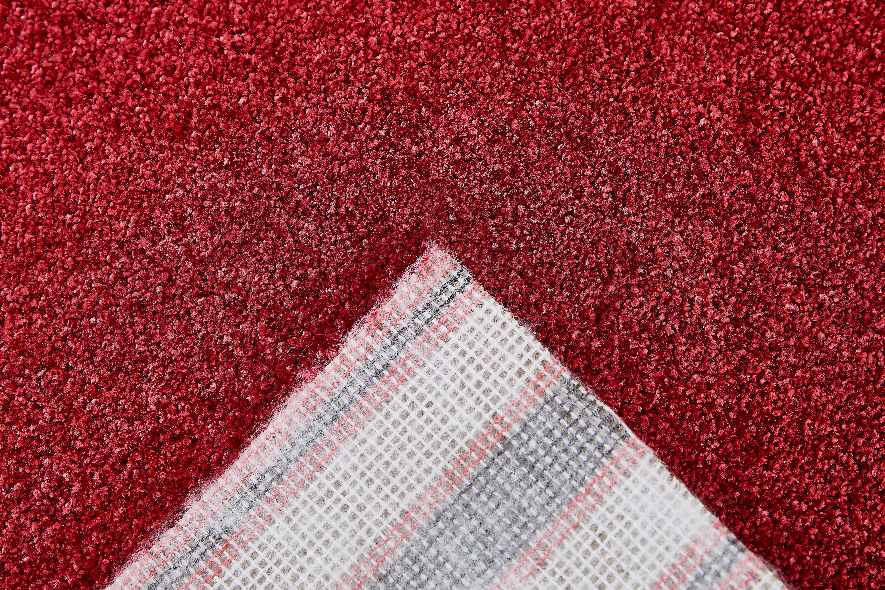 400 pflegeleicht Teppichboden & Velours rot strapazierfähig Breite Uni Coupon Pisa, cm, Höhe: rechteckig, mm, Andiamo, Farben, 17,5