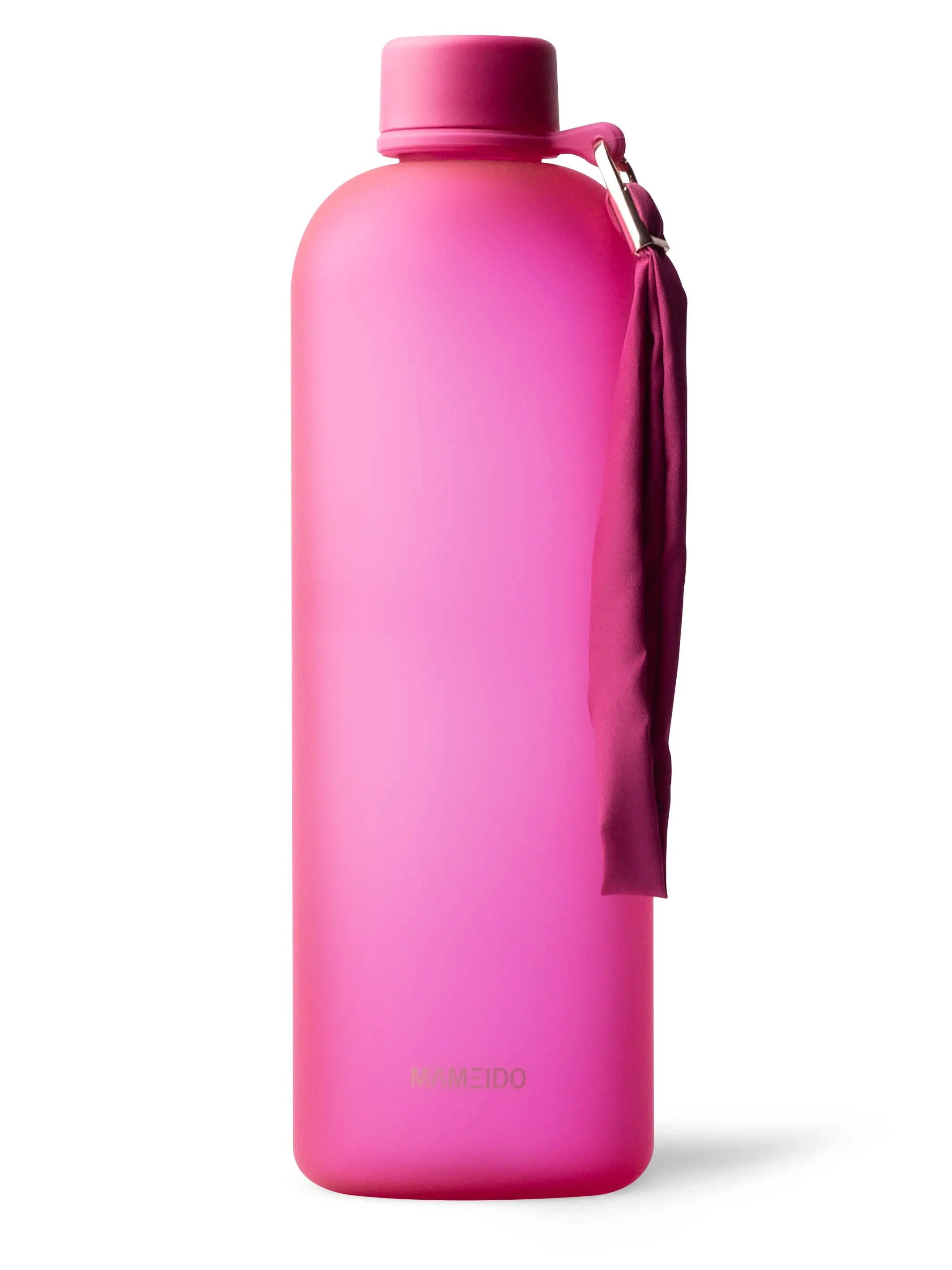 MAMEIDO Trinkflasche, auslaufsicher mit Zeitmarkierung und Handschlaufe in 1000 ml & 1500 ml