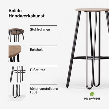blumfeldt Stuhl Hamilton (Set, 2 St), Bistro stuhl Gartenstuhl Outdoor Indoor Holz Stahl