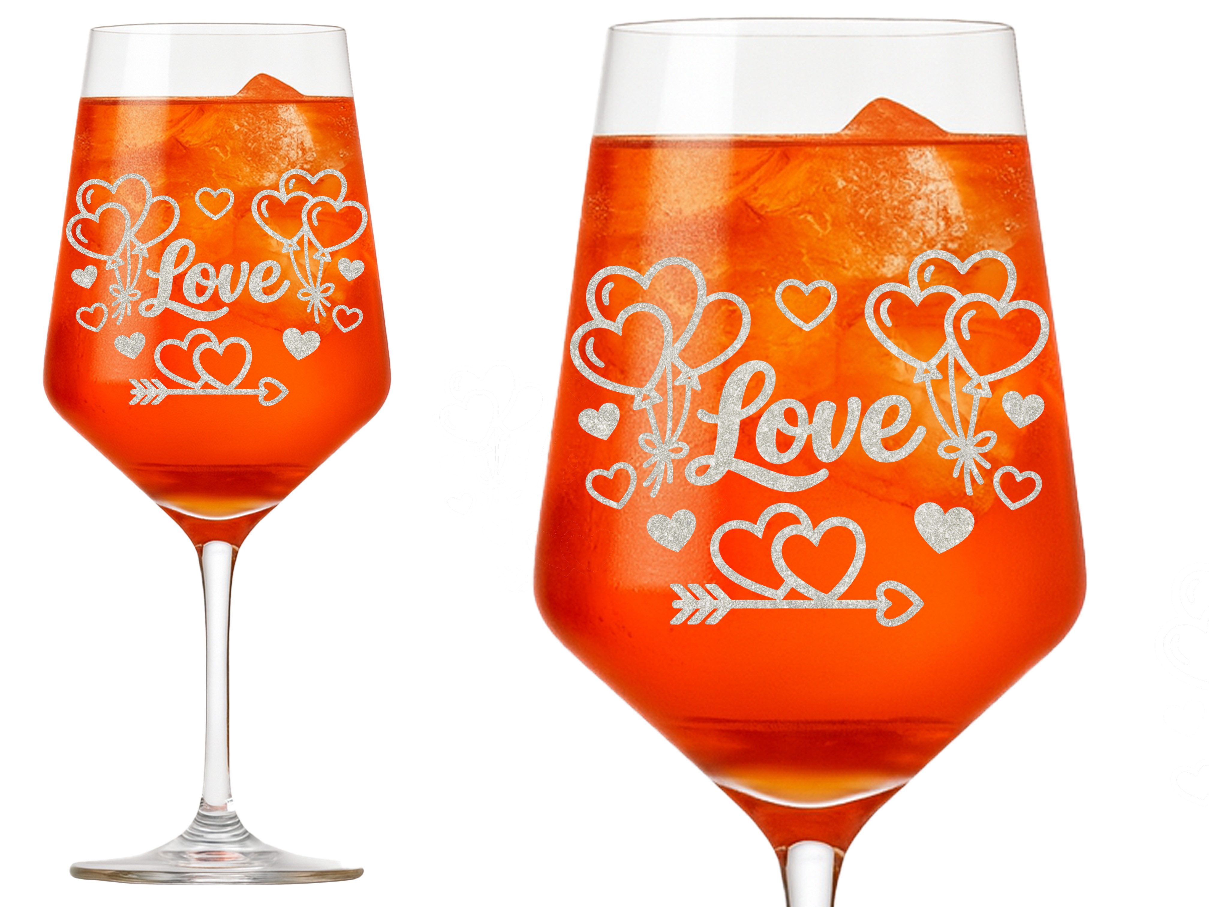 Valhalla Weinglas Valhalla Weinglas Gravur Liebe Valentinstag 350ml spülmaschinenfest, 1-tlg., Glas, Atemberaubende Darstellung