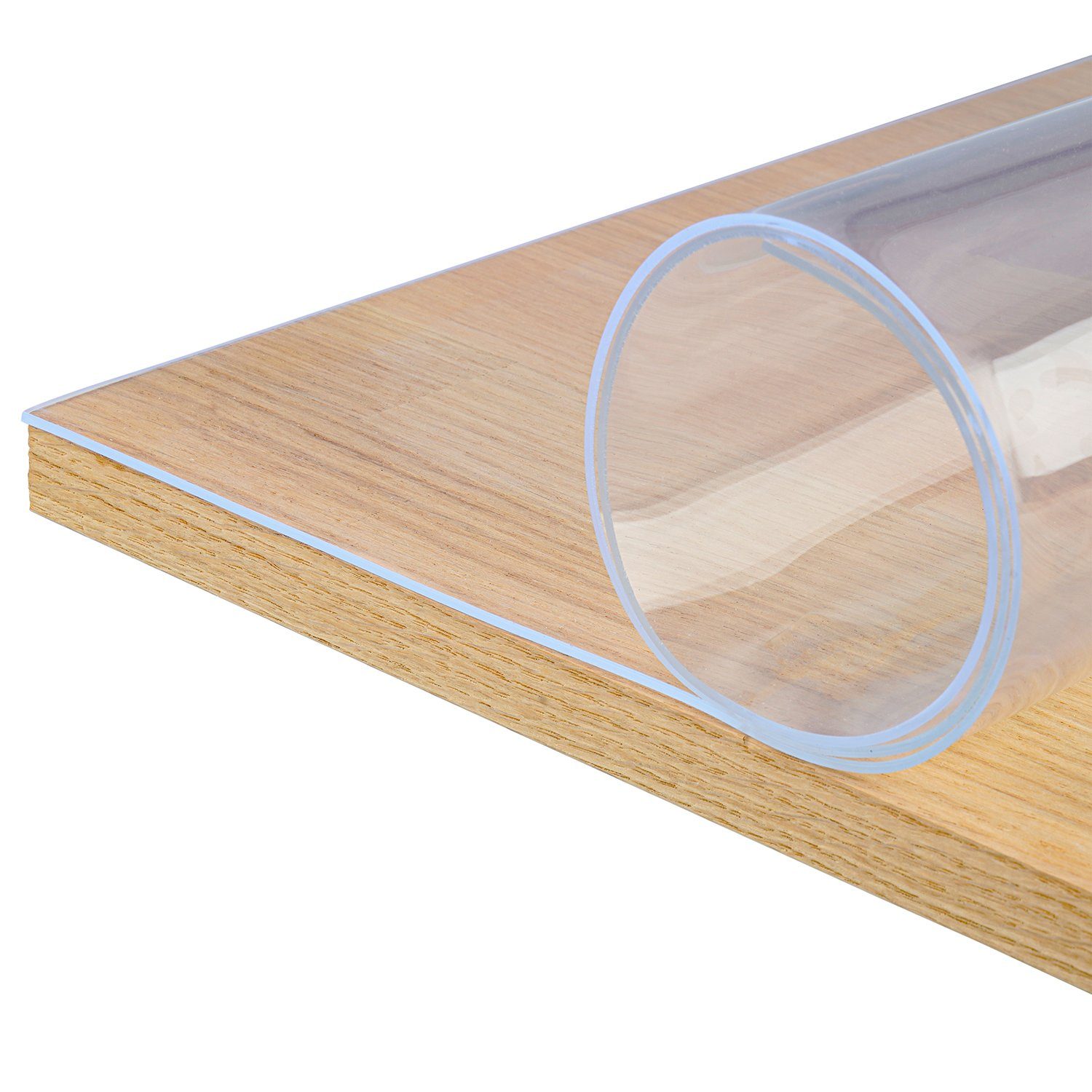 Asphald Tischdecke PVC Tischfolie Schutzfolie Tischdecke 2mm Folie Glasklar  Breite: 140 cm, 100% Lebensmittelecht
