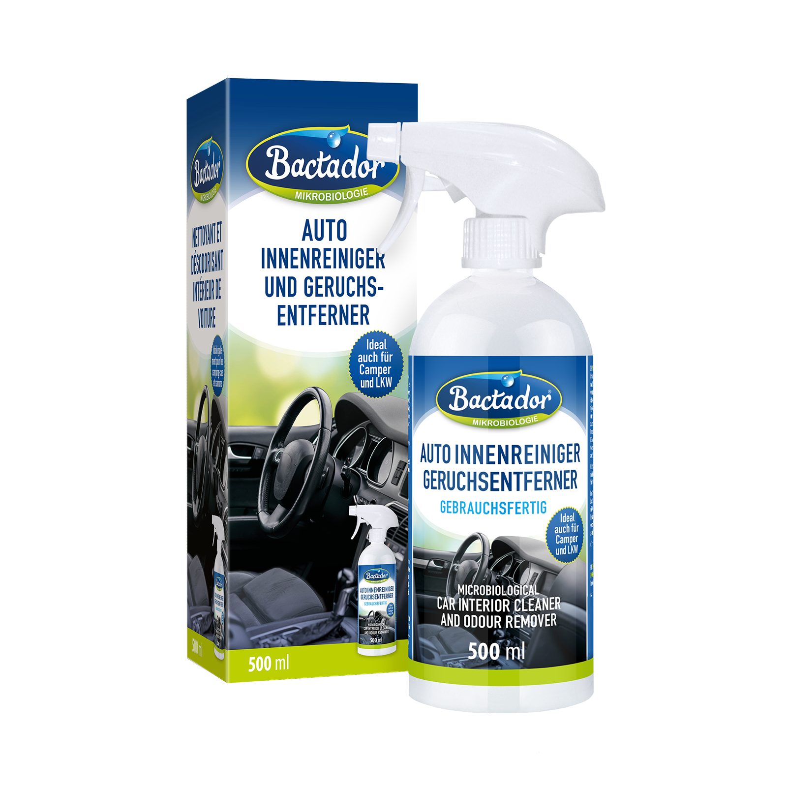 Bactador Auto Innenreiniger & Geruchsentferner 500 ml Flüssigreiniger
