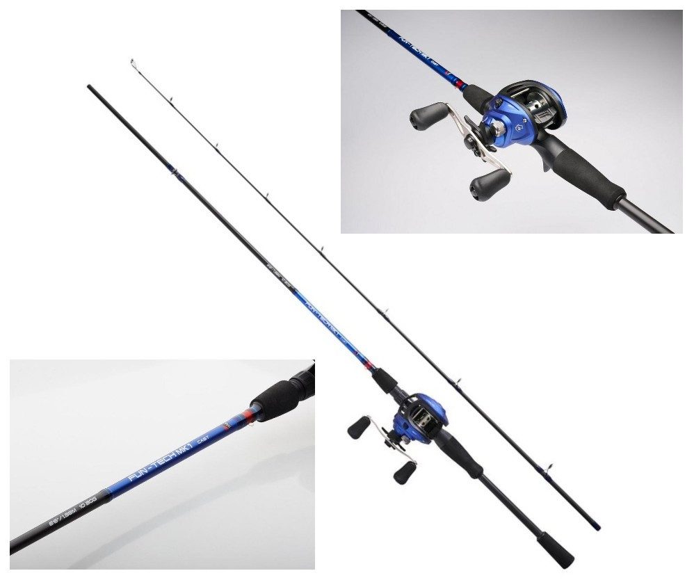 DAM Fishing Baitcasterrute DAM Fun-Tech MK1 Casting Combo 1,98m - Baitcast Raubfisch Rute + Rolle, Modernes Design