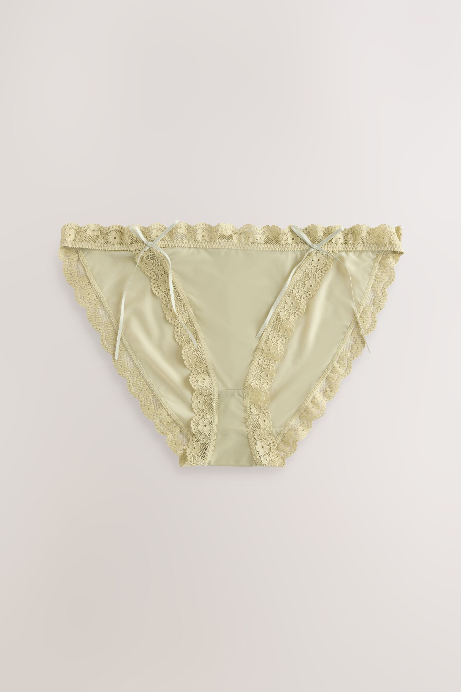 Next Tanga Slips aus Mikrofasern + Spitze im 3er-Pack, Tanga (3-St)