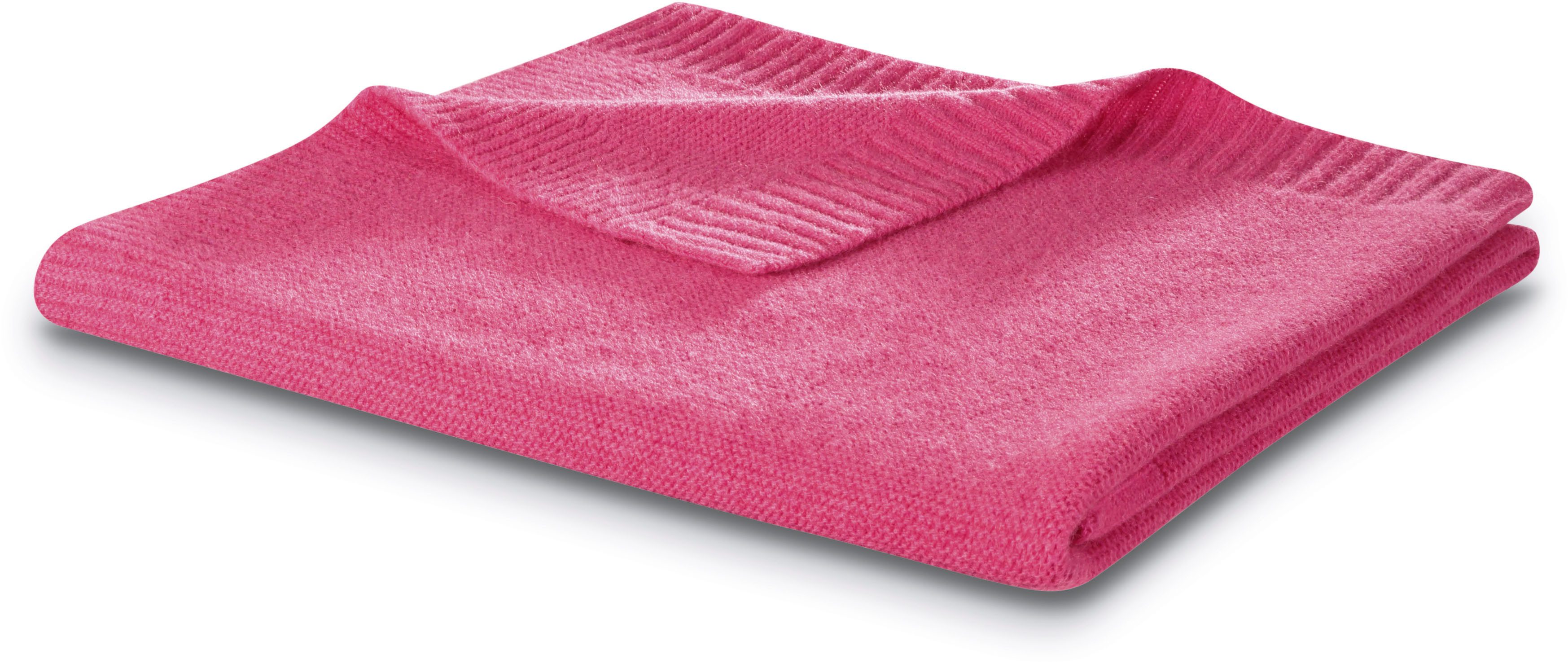 Babydecke Babydecke Wool Knit, Biederlack, 75 x 100, mit kontrastfarbigem Patentrand