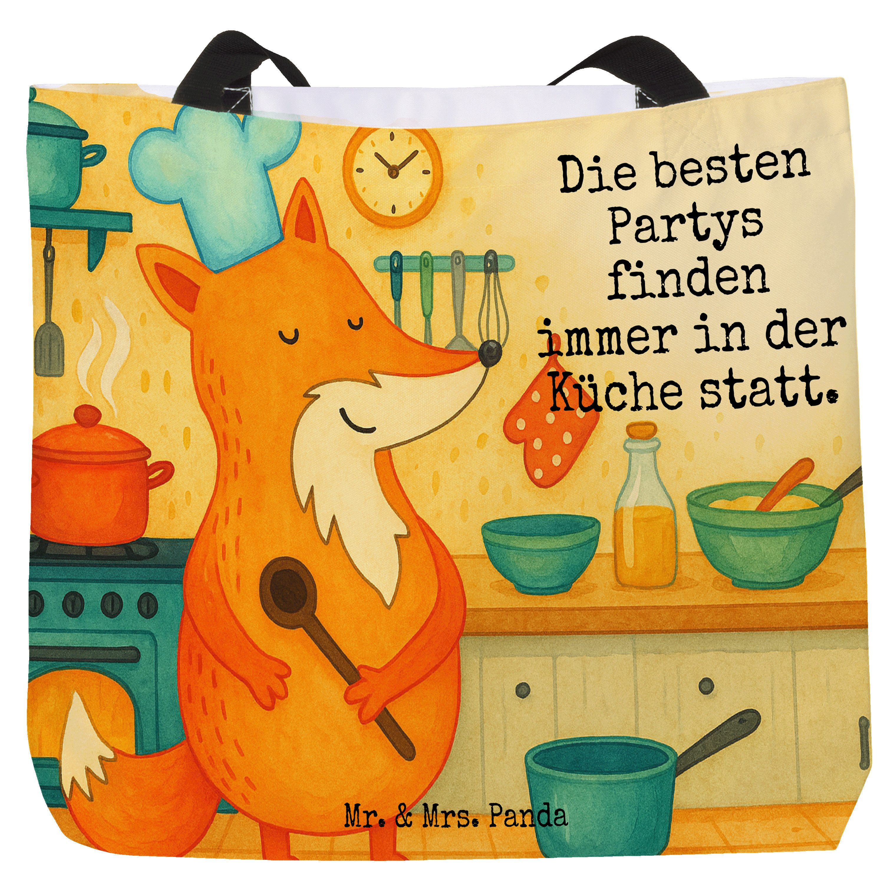 Shopper Fuchs Koch Design, Tote Bag, Weiß, Köche, Bäcker, Laptoptasche, Bag