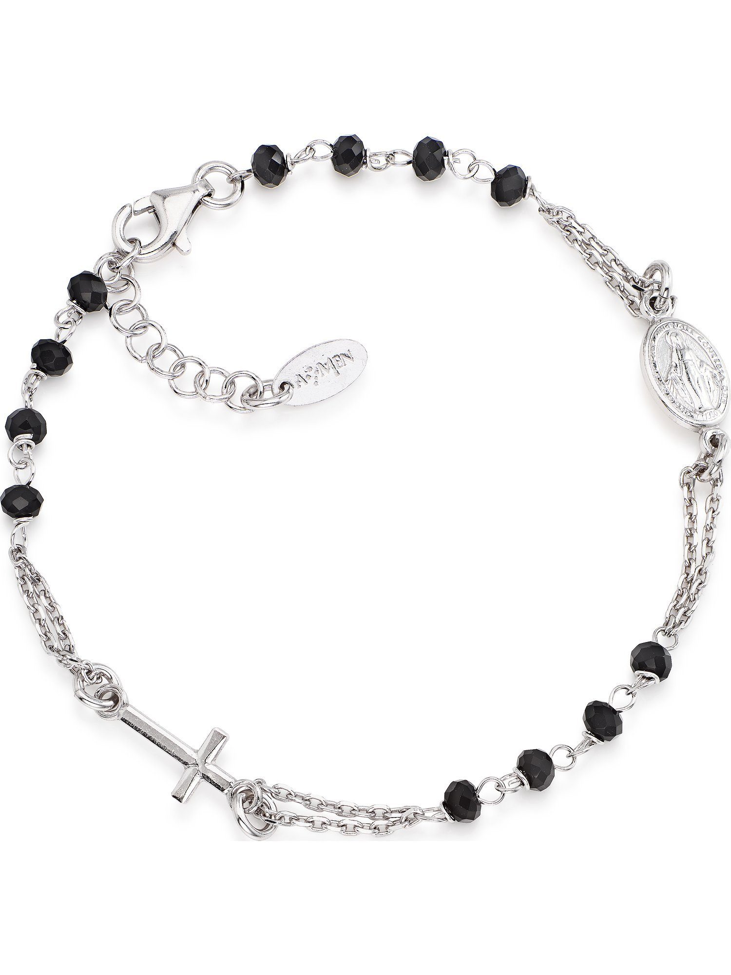 Amen Silberarmband Amen Damen-Armband 925er Silber 15 Glasstein, Modern