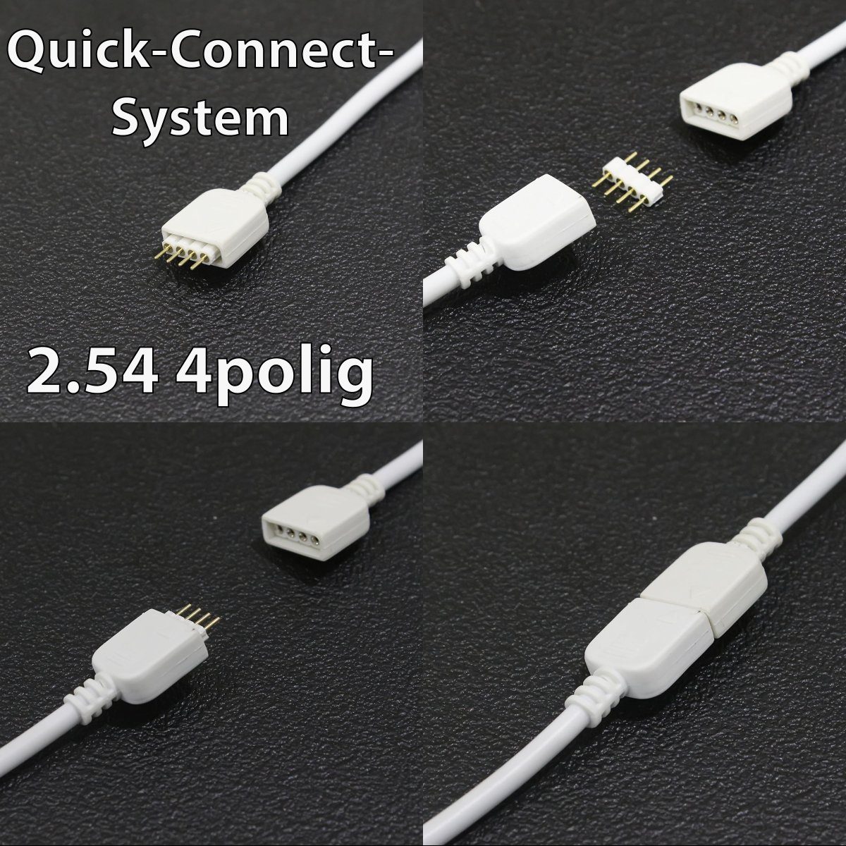 Quick 4polig 100cm Verbindungskabel Ogeled System 2.54 Elektro-Kabel –