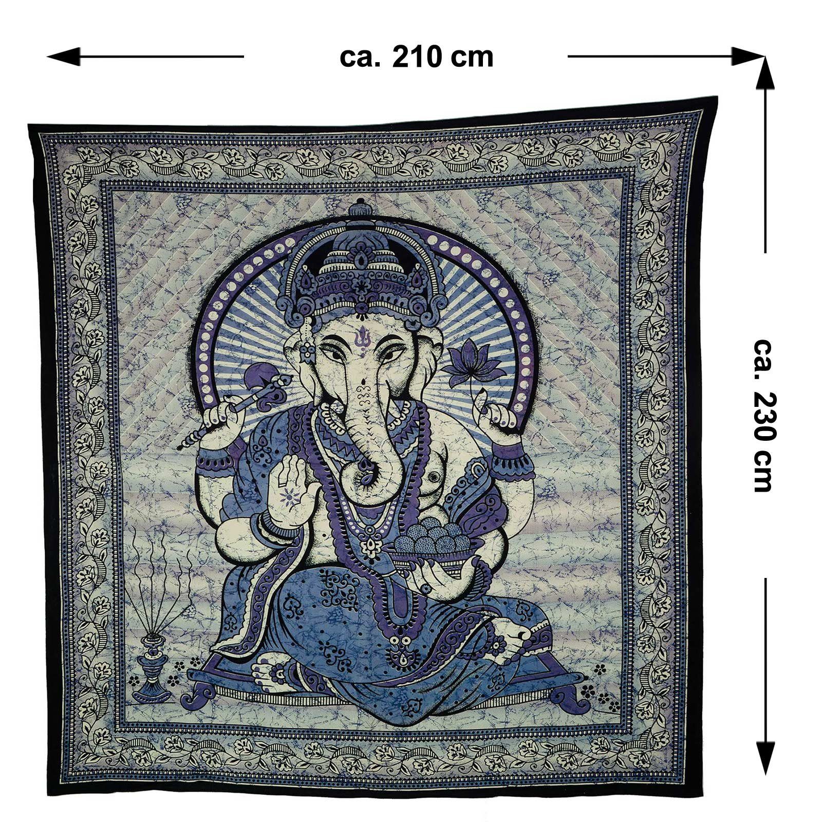 KUNST UND MAGIE Wandteppich Ganesha Dekotuch günstig online kaufen