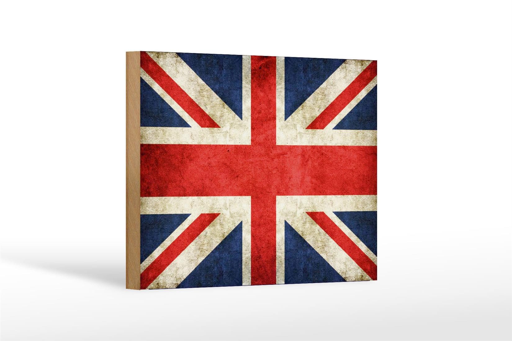 Femer GmbH Holzbild Flagge 18x12 cm United Kingdom Wanddeko, Flaggen (1 St), Glatte Holzfaserplatte (MDF), vorn beschichtet