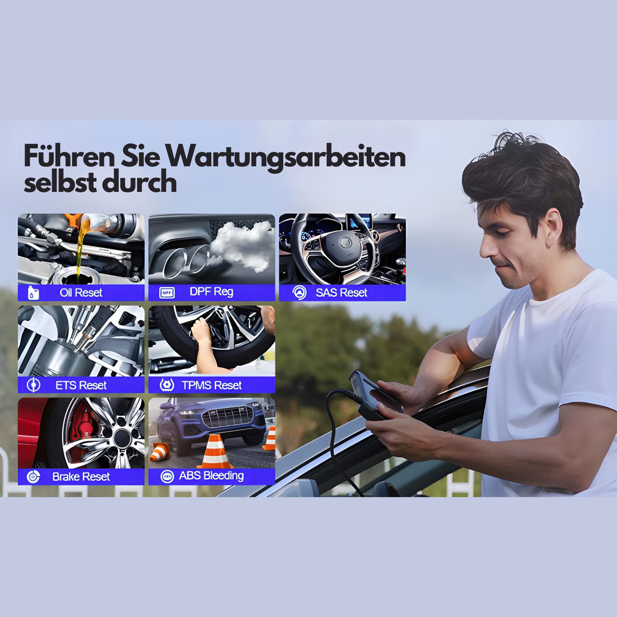MUCAR Kfz-Diagnosegerät OBD 2 Scanner, OBD Diagnosegerät, Touch, Komplett-Set, Komplett-Set, Touch, lebenslange Updates, Fehlercodelexikon