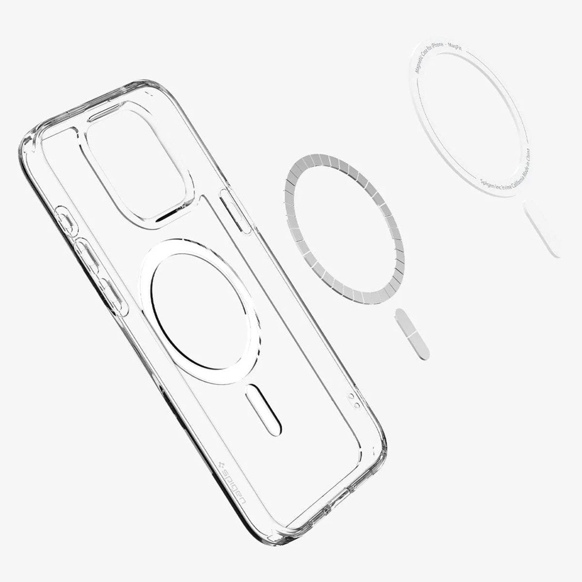 Spigen Backcover Spigen Ultra Hybrid Backcover MagSafe Apple iPhone 15 Pro Max - White