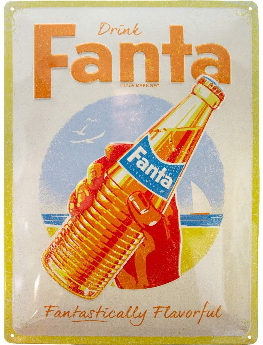 Nostalgic-Art Metallschild Blechschild 30x40cm - Fanta Bottle Special Edition