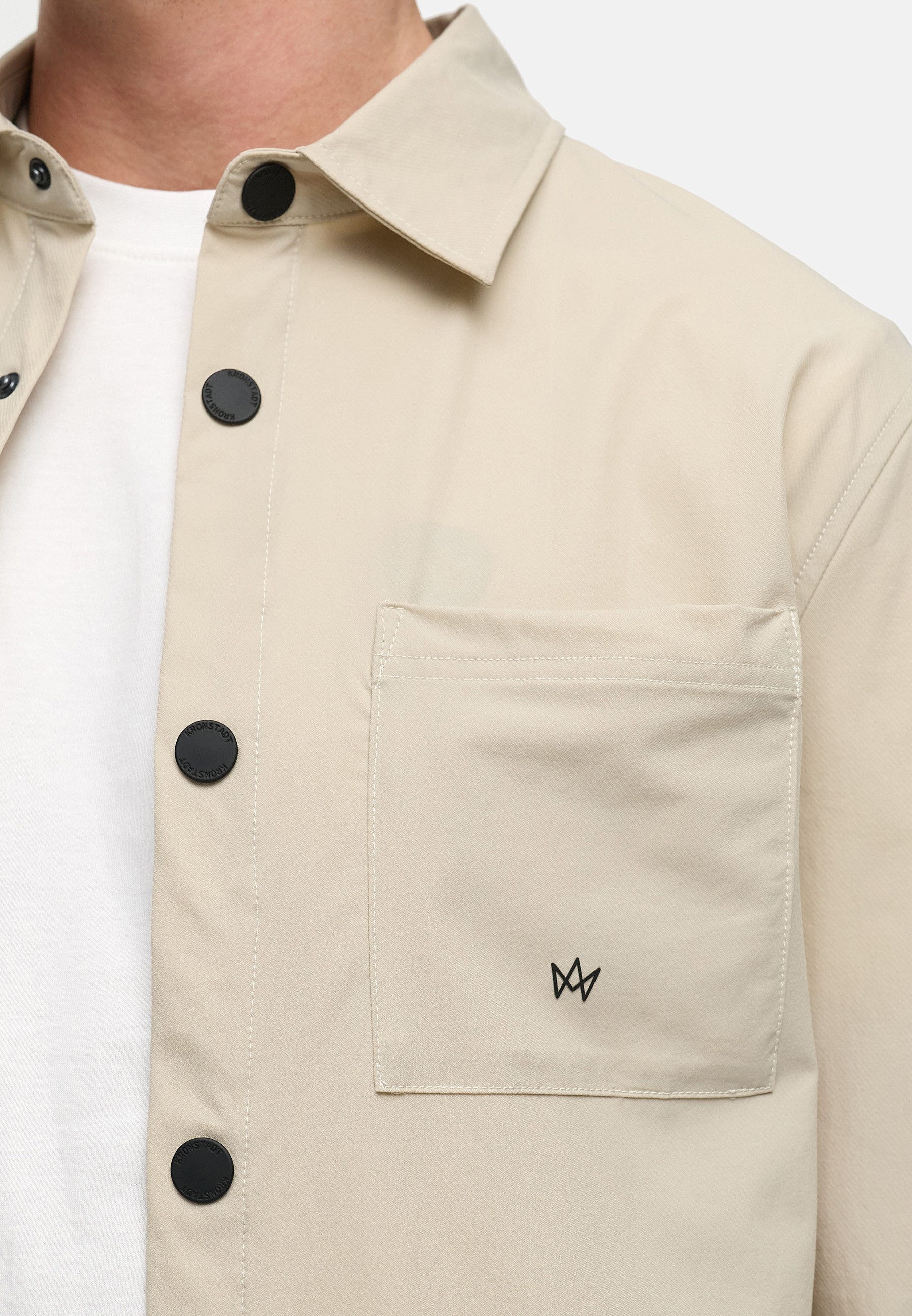 Kronstadt Sommerjacke Herren KSBoleyn Übergangsjacke Herrenjacke Overshirt-Jacke mit Druckknöpfen