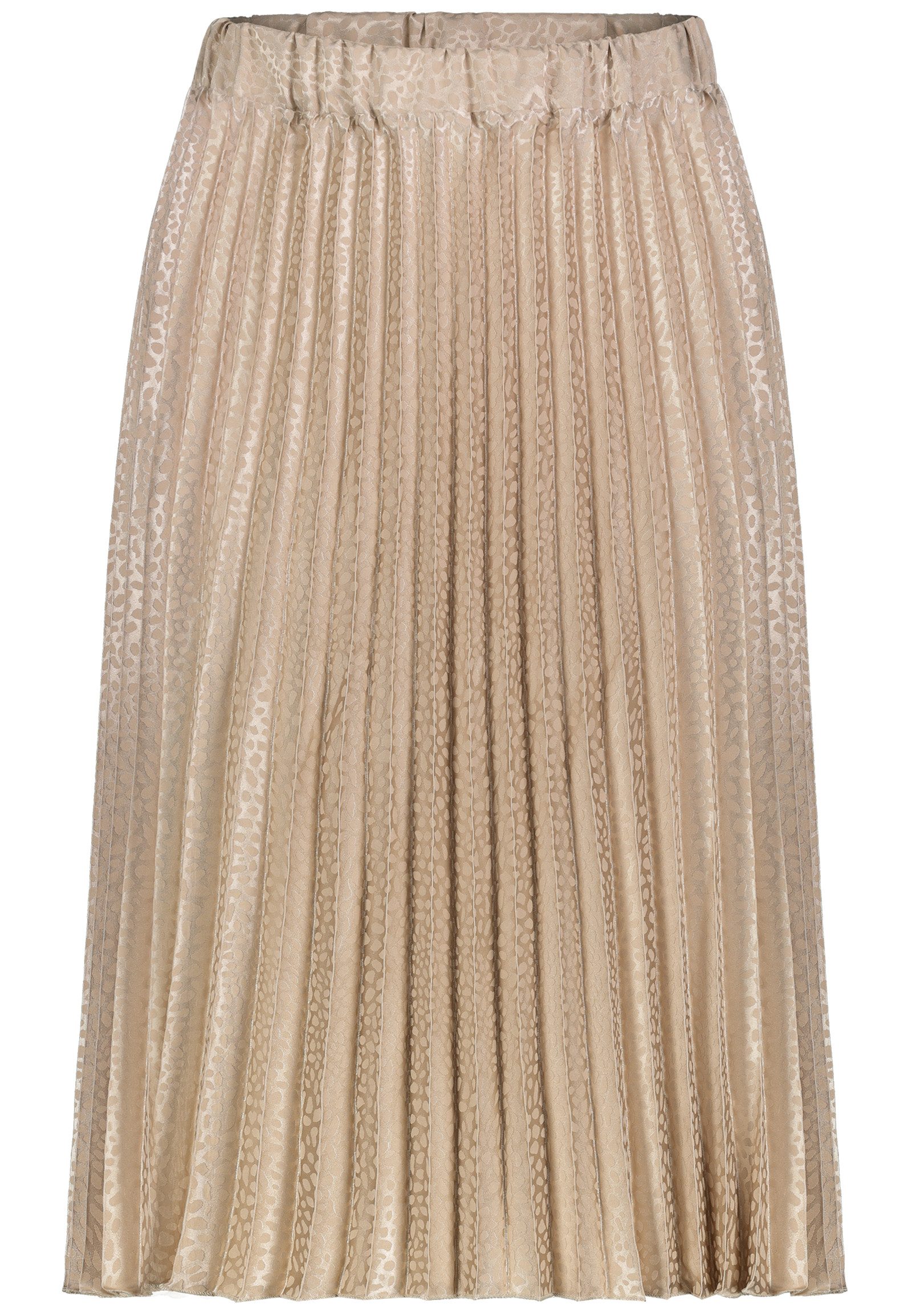 SUBLEVEL Sommerrock Plissiertes Design mit elastischem Bund Jaquard Plissee günstig online kaufen