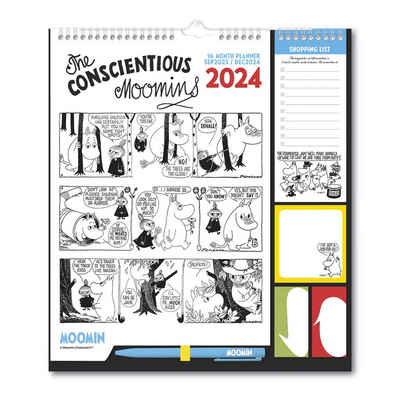 empireposter Familienkalender Moomin - Planer Set 23/24 - 16 Monate ab Sept. 2023 mit Extras