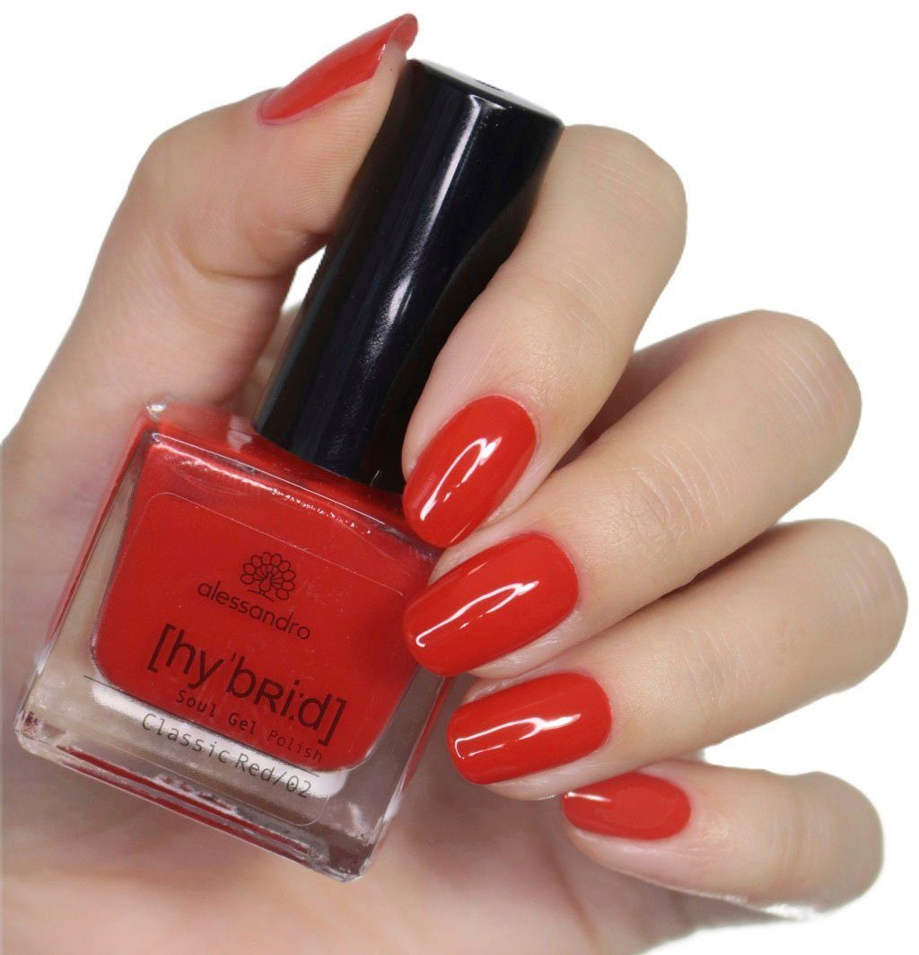 alessandro international Nagellack HYBRID RED, SET ALE 3-tlg. ME TRY CLASSIC