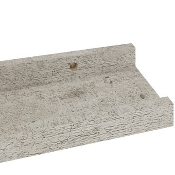 furnicato Wandregal Wandregale 4 Stk. Betongrau 40x9x3 cm