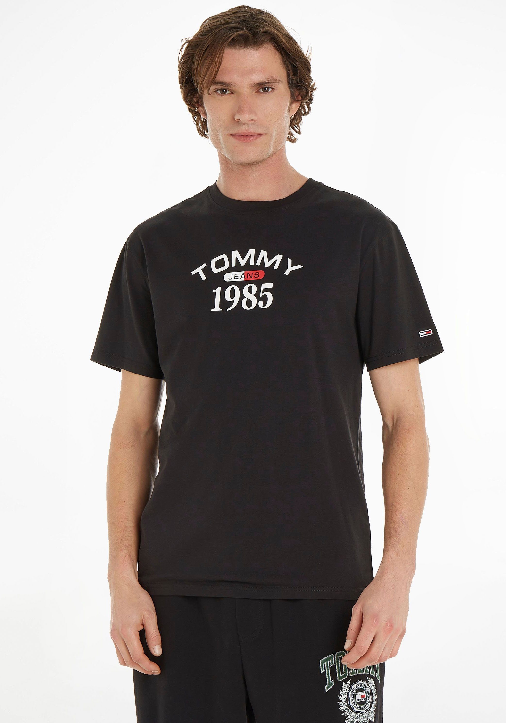 Tommy Jeans T-Shirt TJM RWB 1985 CLSC Black TEE CURVED