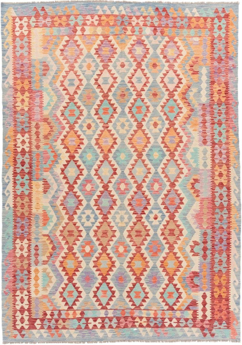 Orientteppich Kelim Afghan 218x303 Handgewebter Orientteppich, Nain Trading, rechteckig, Höhe: 3 mm