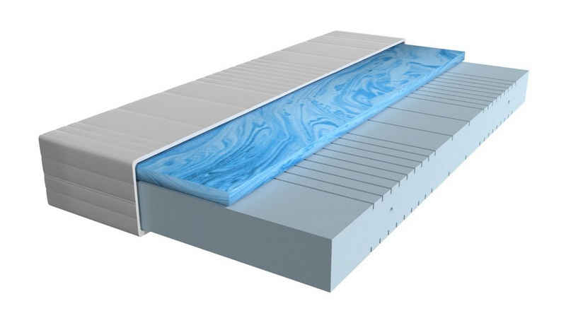 Gelschaummatratze 7-Zonen Gel-Matratze, Komfortschaummatratze mit Memory Foam, Gelschaum, AM Qualitätsmatratzen, 20 cm hoch, 90x200 cm